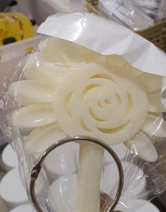 Display Blumen 12 Tips Plastik, 10 Stück, mit Ring